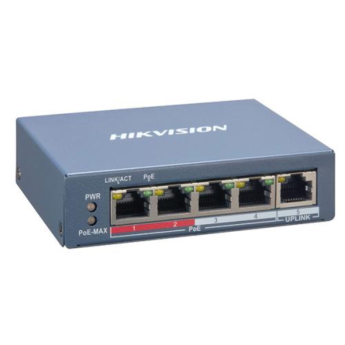 Hikvision DS 3E1105P EI V2 4 Port 100 Mbps Smart PoE Switch price in hyderabad, telangana, nellore, vizag, bangalore